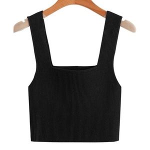 Ribbed Knitted Crop Top